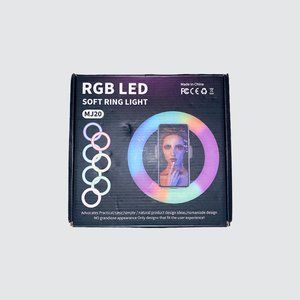 RGB LED Halo Ring Light with Tripod Stand - Multicolor